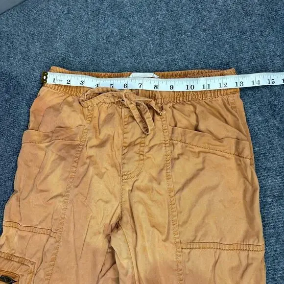Nicole Miller Pants Women’s S Cargo 100% Lyocell Joggers Neutral Fall Casual Tan - Picture 2 of 8